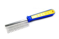 Triol Расческа разные зубья сине-желтая ручка, 19 см (308)