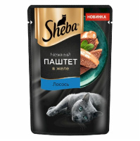 Sheba Влажный корм для взрослых кошек, Паштет Лосось