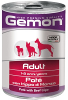 Gemon Dog Adult Влажный корм для собак, Паштет с говяжьим рубцом