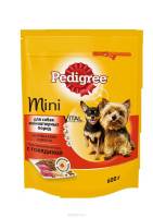 Pedigree сухой корм для взрослых собак миниатюрных пород, с говядиной 