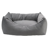 Зооэкспресс Лежанка пухлик City со съемным чехлом, мебельная ткань серый №5, 67*48*25см