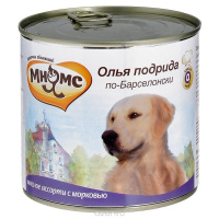 Мнямс влажный корм для взрослых собак всех пород, Олья Подрида по-Барселонски мясное ассорти с морковью 