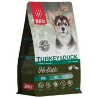 Blitz Holistic Puppy Turkey&Duck Сухой корм для щенков, Индейка и утка