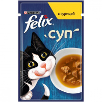 Felix Суп Влажный корм для взрослых кошек, Курица