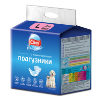 Cliny Подгузники для собак и кошек 8-16 кг L (8шт.)