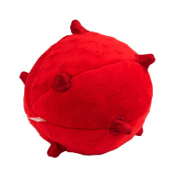 Playology Сенсорный плюшевый мяч Puppy Sensory Ball для щенков средних и крупных пород с ароматом говядины, красный, d15см 