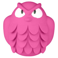 Mr.Kranch Игрушка для собак Сова розовая с ароматом бекона, 13см