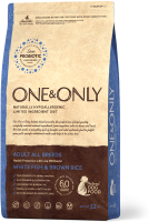 One&Only Dog Fish&Rice All Breeds Сухой корм для взрослых собак всех пород, Белая рыба и рис