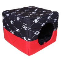 Lion Лежанка кубик Спартак SM-26 цвет черный, 45*45*38см