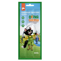 Мнямс 3*5г Ферма кота Федора Лакомые палочки для кошек и котят, Лосось (цена за 3шт)