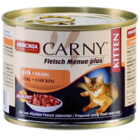 Animonda 200г конс. Carny Kitten Влажный корм для котят Телятина и курица