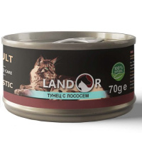 Landor 70г конс. Дополнительное питание для взрослых кошек Тунец и лосось