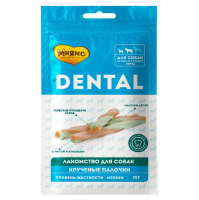 Мнямс Лакомство для собак Dental Крученые палочки с ягненком и мятой, 70г