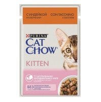 Cat Chow 85г пауч Kitten Влажный корм для котят Индейка и кабачки в желе