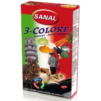 Sanal Дропсы 3-Colore для грызунов с морковью, салатом и йогуртом, 45г