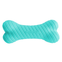 Playology Двухслойная жевательная косточка Dual Layer Bone с ароматом арахиса, маленькая, голубой, 9см