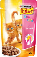 Friskies 100г пауч Влажный корм для котят Курица