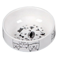 Chill Choll Миска керамическая белая для кошек Кошки мышки, 380мл