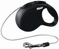 Поводок-рулетка Flexi New Classic CAT cord XS 3m 8 kg black