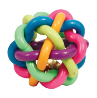 Triol Игрушка для собак из цельнолитой резины Мяч-лабиринт с колокольчиком, d6,5см