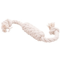 Doglike Игрушка для собак Сарделька Dental Knot канатная, средняя, белая, 40см