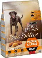 Pro Plan Duo Delice Сухой корм для взрослых собак средних и крупных пород, Говядина