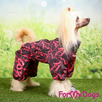 ForMyDogs Дождевик черно/розовый для девочек 431SS-2020F (размер 12, спинка 27см, обхват груди 36см)