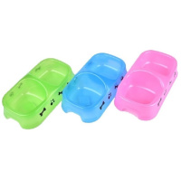 Wogy Миска для животных двойная, 2*300мл (в ассортименте)