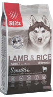 Blitz Adult Sensitive Lamb&Rice Сухой корм для взрослых собак, Ягненок и рис