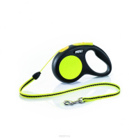 Поводок-рулетка Flexi New Neon cord S 5m 12 kg