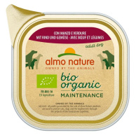 Almo Nature Bio Organic Beef Vegetables Adult Dog влажный корм для взрослых собак всех пород, Говядина и овощи в паштете
