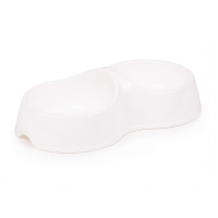 Zoo Plast Миска для кошек Лекси двойная белый, 200мл 