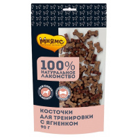 Мнямс Лакомство для собак Тренировочные Косточки с ягненком, 90г