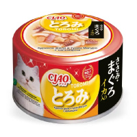 Inaba Ciao Toromi Влажный корм для кошек, Куриное филе и тунец Магуро с кальмаром в бульоне