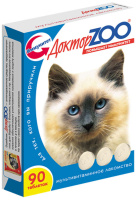 Дoктop ZOO Мультивитаминное лакомство для кошек Здоровая кошка 90таб.*6