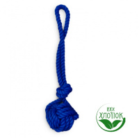 Чистый котик Веревочная игрушка для домашних животных синяя, 37см