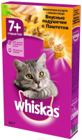 Whiskas 350г Сухой корм для взрослых кошек от 1 года Говядина
