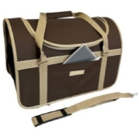 Loori Сумка с люком комфорт коричнево-бежевая, 46*26*29см