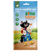 Мнямс 15г*4шт Ферма кота Федора Крем лакомство для кошек, Утка