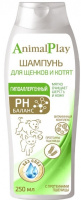 Animal Play шампунь гипоаллергенный с протеинами пшеницы и витаминами для щенков и котят, 250 мл.