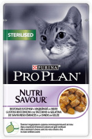 Pro Plan 85г пауч NutriSavour Sterilised Влажный корм для стерилизованных кошек Индейка (желе)