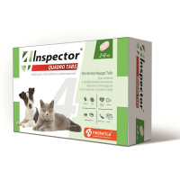 Inspector Quadro Tabs таблетки для кошек и собак от 2кг до 8кг (уп. 4 таб.) (цена за 1 таблетку)