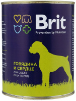 Brit Adult Beef&Heart влажный корм для взрослых собак всех пород, Говядина и сердце 