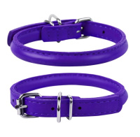 Waudog Ошейник Glamour круглый фиолетовый, d0,8*25-33см 