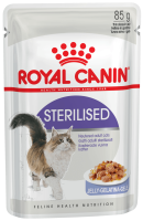 Royal Canin 85г пауч Sterilised Влажный корм для взрослых стерилизованных кошек (желе)