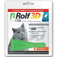 Rolf Club 3D Капли от клещей и блох для кошек более 4 кг