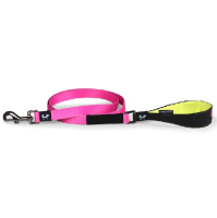 United Pets Поводок для собак Complete me розовый с желтым, 2,5*120см