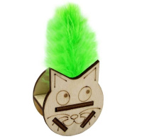 Игрушка для кошек GoSi Неваляшка "Кот с пером марабу"