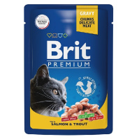 Brit Premium Salmon&Trout Влажный корм для взрослых кошек, Лосось и форель