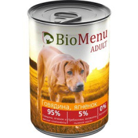 BioMenu Adult влажный корм для взрослых собак всех пород, Говядина и ягненок 